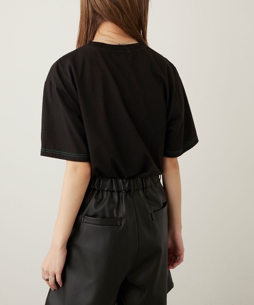 Keeepy（キーピー）の「【Keeepy】embroidered logo short sleeves  T-shirt（Tシャツ/カットソー・レディース・ブラック/ベージュ/グリーン・M/L）」の16枚目の写真
