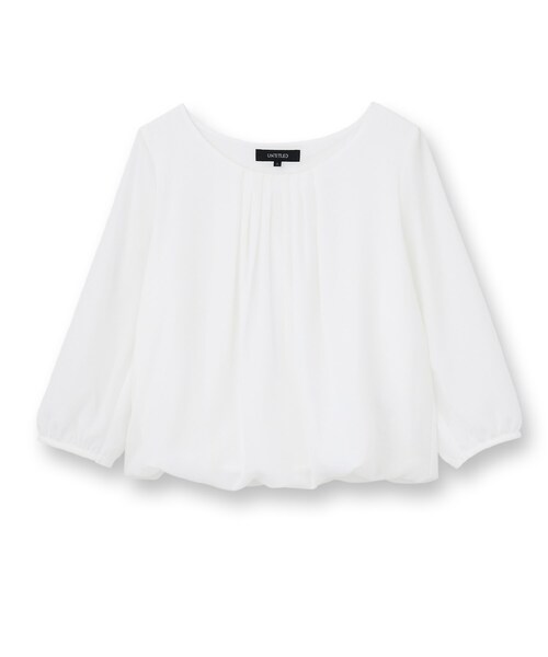 UNTITLED（アンタイトル）の「◆プレーヌツイルブラウス【マシンウォッシャブル】（Tシャツ/カットソー・レディース・オフホワイト/ナチュラル・02/01/03）」の3枚目の写真