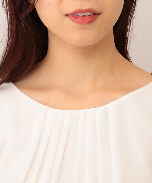 UNTITLED（アンタイトル）の「◆プレーヌツイルブラウス【マシンウォッシャブル】（Tシャツ/カットソー・レディース・オフホワイト/ナチュラル・02/01/03）」の7枚目の写真