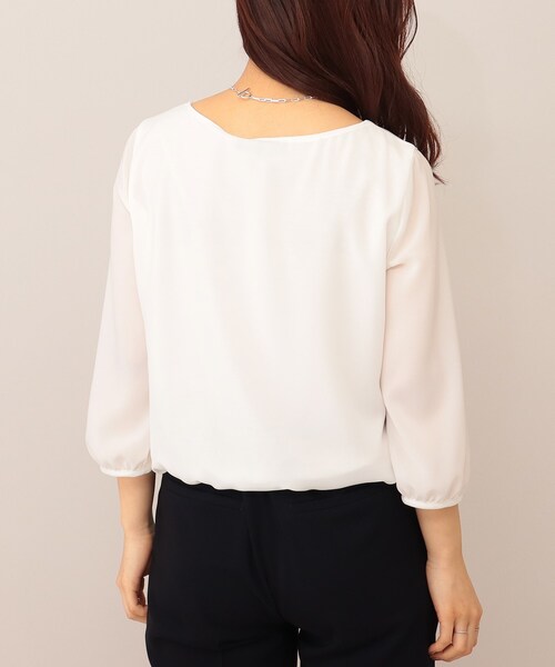 UNTITLED（アンタイトル）の「◆プレーヌツイルブラウス【マシンウォッシャブル】（Tシャツ/カットソー・レディース・オフホワイト/ナチュラル・02/01/03）」の11枚目の写真