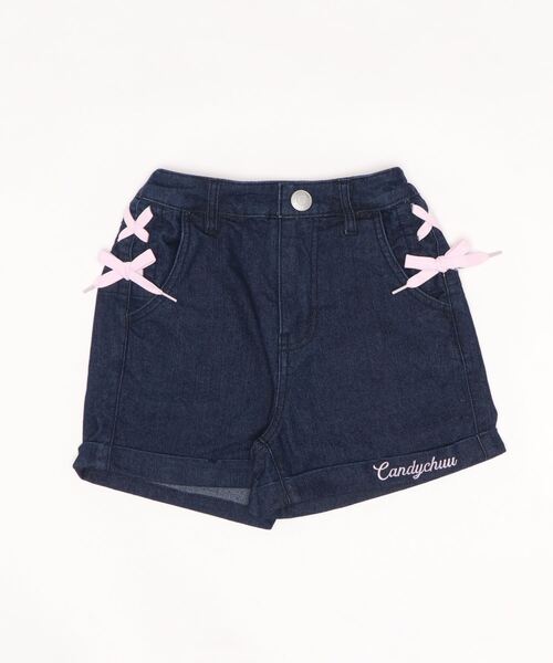 Candychuu（キャンディチュウ）の「レースアップデニムショーパン（その他パンツ・キッズ・サックスブルー/ブルー・120/130/140/150/160）」の10枚目の写真