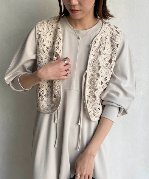 CAPRICIEUX LE'MAGE フリンジベスト 新品タグ付き フリンジベスト | CAPRICIEUX LE'MAGE(カプリシュレマージュ