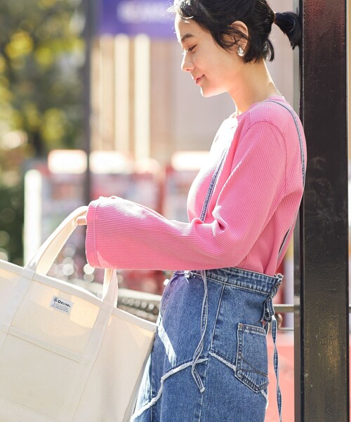 FREAK'S STORE（フリークスストア）の「ピグメントリブクルーネック（Tシャツ/カットソー・レディース・ブラック/イエロー/グリーン/ピンク系その他・ﾌﾘ-）」の4枚目の写真