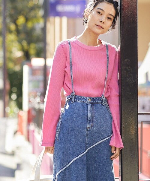 FREAK'S STORE（フリークスストア）の「ピグメントリブクルーネック（Tシャツ/カットソー・レディース・ブラック/イエロー/グリーン/ピンク系その他・ﾌﾘ-）」の7枚目の写真