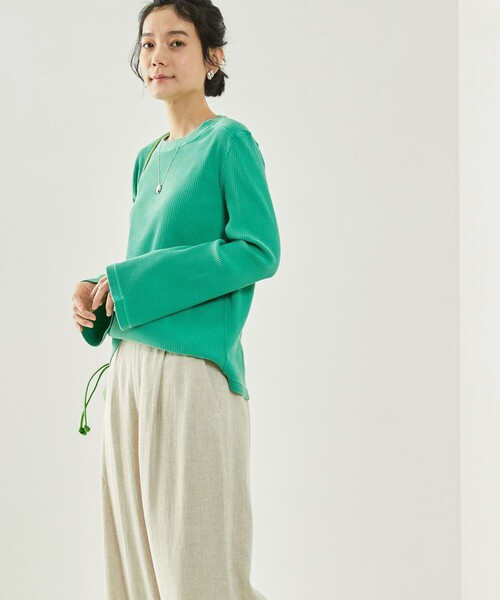 FREAK'S STORE（フリークスストア）の「ピグメントリブクルーネック（Tシャツ/カットソー・レディース・ブラック/イエロー/グリーン/ピンク系その他・ﾌﾘ-）」の13枚目の写真