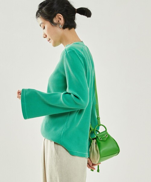 FREAK'S STORE（フリークスストア）の「ピグメントリブクルーネック（Tシャツ/カットソー・レディース・ブラック/イエロー/グリーン/ピンク系その他・ﾌﾘ-）」の14枚目の写真