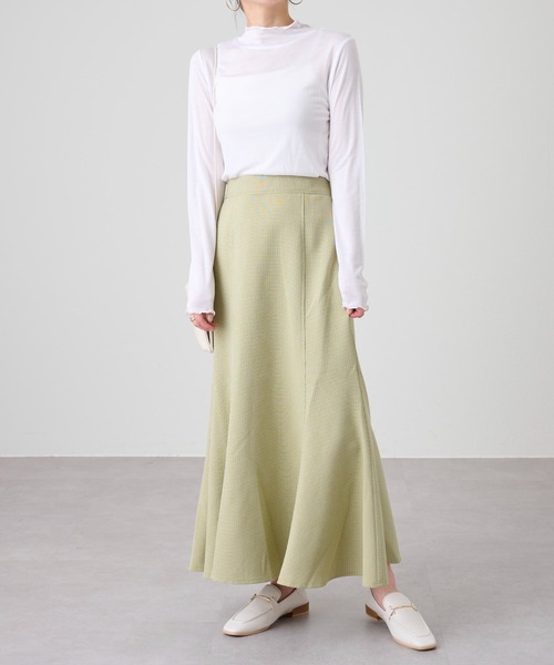 COLONY 2139（コロニートゥーワンスリーナイン）の「天竺シアーメローロンT/シアープチハイネックロンＴ（Tシャツ/カットソー・レディース・ブラック/グリーン/アイボリー/オレンジ・FREE）」の7枚目の写真