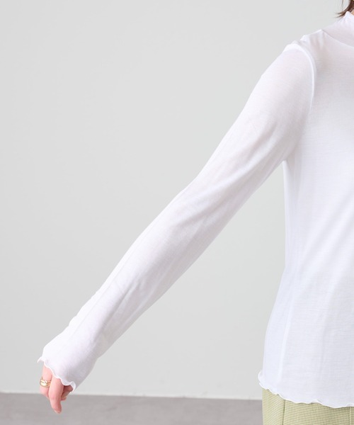 COLONY 2139（コロニートゥーワンスリーナイン）の「天竺シアーメローロンT/シアープチハイネックロンＴ（Tシャツ/カットソー・レディース・ブラック/グリーン/アイボリー/オレンジ・FREE）」の20枚目の写真