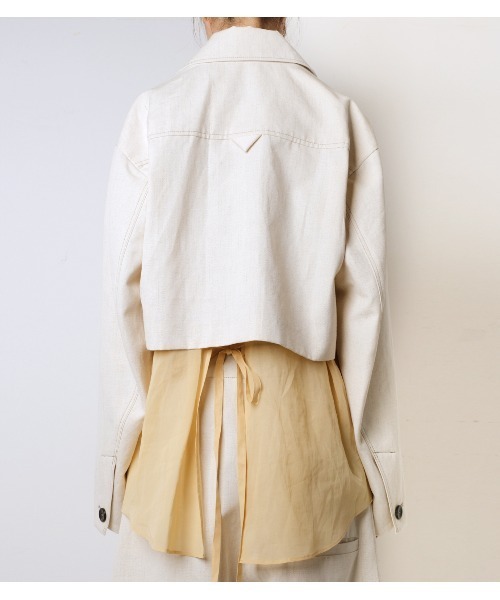 iRENE（アイレネ）の「Canapa Gabardine Cropped Blouson（テーラード