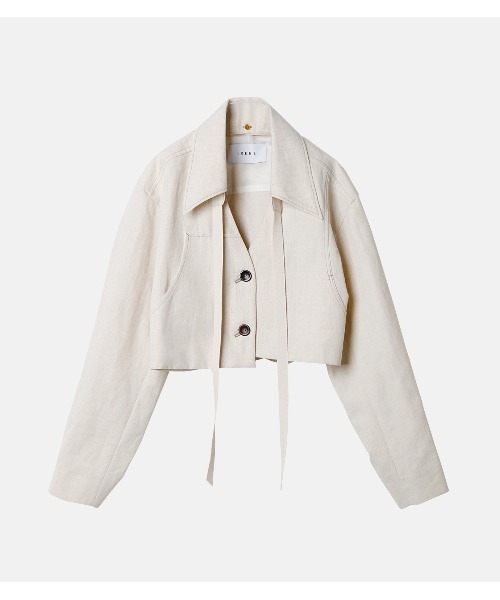 iRENE（アイレネ）の「Canapa Gabardine Cropped Blouson（テーラード