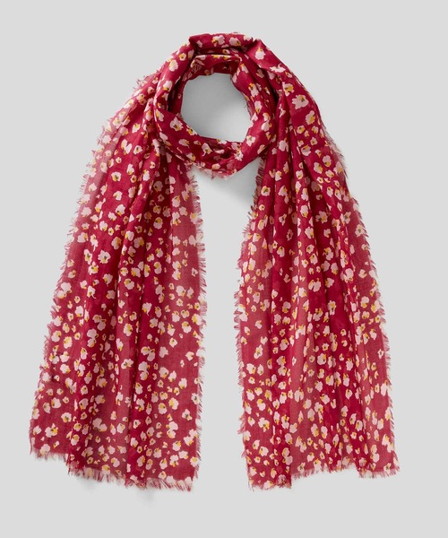 BENETTON (UNITED COLORS OF BENETTON)（ベネトンユナイテッドカラーズオブベネトン）の「コットン総柄ストール（ストール/ショール・レディース・レッド/マルチ/ネイビー・ONE SIZE）」の3枚目の写真