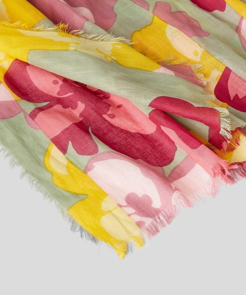 BENETTON (UNITED COLORS OF BENETTON)（ベネトンユナイテッドカラーズオブベネトン）の「コットン総柄ストール（ストール/ショール・レディース・レッド/マルチ/ネイビー・ONE SIZE）」の6枚目の写真