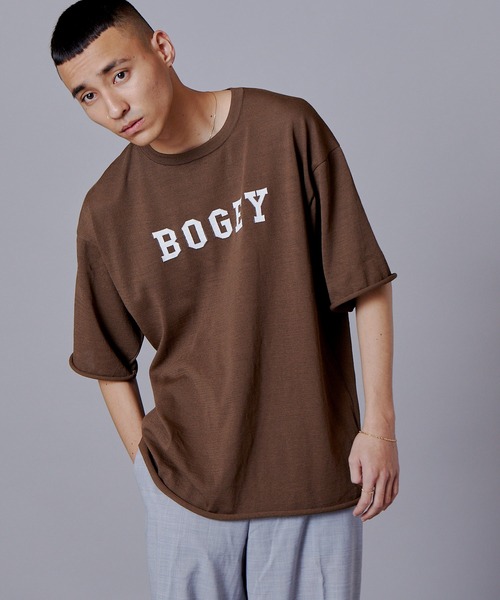 Penguin by Munsingwear（ペンギン バイ マンシングウェア）の「ペンギン バイ マンシングウェア ハイトゲージニットTシャツ メンズ ウェア tシャツ スポーツウェア ゴルフ（Tシャツ/カットソー・メンズ・ネイビー/ブラウン・XL/L/M）」の2枚目の写真