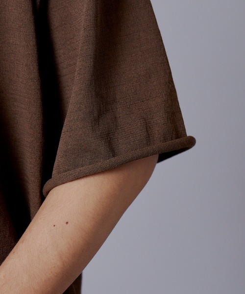 Penguin by Munsingwear（ペンギン バイ マンシングウェア）の「ペンギン バイ マンシングウェア ハイトゲージニットTシャツ メンズ ウェア tシャツ スポーツウェア ゴルフ（Tシャツ/カットソー・メンズ・ネイビー/ブラウン・XL/L/M）」の7枚目の写真