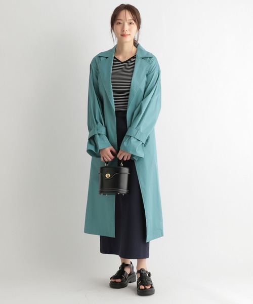 Andemiu(アンデミュウ)の「ソデボリュームトレンチコート275086(トレンチコート・レディース・ベージュ/グリーン/ピンク・FREE)」の5枚目の写真