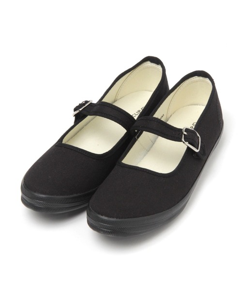 studio CLIP（スタディオクリップ）の「キャンバスストラップスニーカー（スニーカー・レディース・ブラック/その他1・LARGE/MEDIUM）」の2枚目の写真