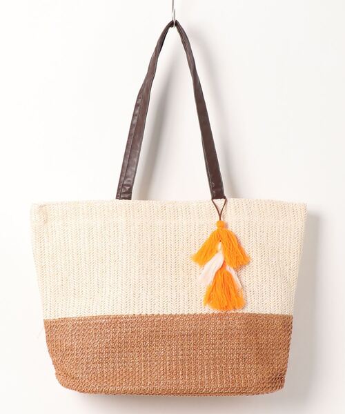 BENETTON (UNITED COLORS OF BENETTON)(ベネトンユナイテッドカラーズオブベネトン)の「【BENETTON:ベネトン】タッセル付き雑材トートバッグ(トートバッグ・レディース・ブラウン/カーキ/ブラック・FREE)」の11枚目の写真