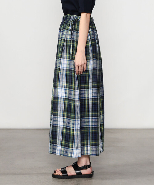 O'NEIL of DUBLIN（オニールオブダブリン）の「O'NEIL OF DUBLIN | リネンタータン ドロータックスカート WOMEN（スカート・レディース・オレンジ系その他/ブルー系その他5/グリーン系その他2・8）」の20枚目の写真