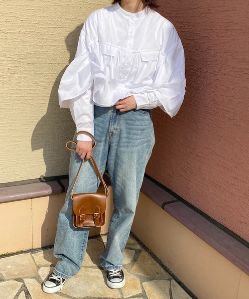 PairPair（ペアペア）の「ラッフルフリルシャツ（シャツ/ブラウス・レディース・オフホワイト/イエロー/ブルー系その他・フリー）」の21枚目の写真