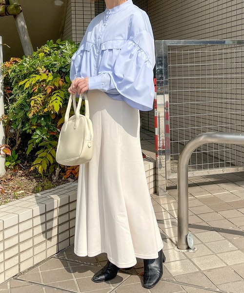 PairPair（ペアペア）の「ラッフルフリルシャツ（シャツ/ブラウス・レディース・オフホワイト/イエロー/ブルー系その他・フリー）」の8枚目の写真