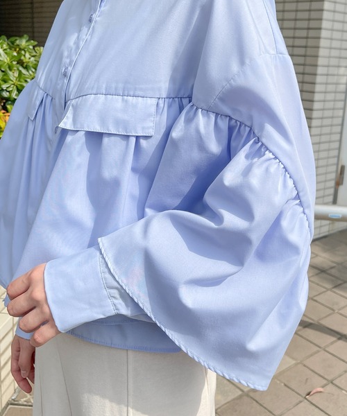 PairPair（ペアペア）の「ラッフルフリルシャツ（シャツ/ブラウス・レディース・オフホワイト/イエロー/ブルー系その他・フリー）」の13枚目の写真