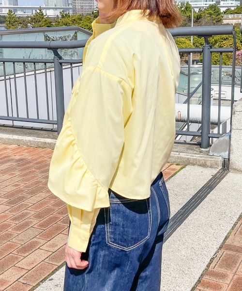 PairPair（ペアペア）の「ラッフルフリルシャツ（シャツ/ブラウス・レディース・オフホワイト/イエロー/ブルー系その他・フリー）」の16枚目の写真
