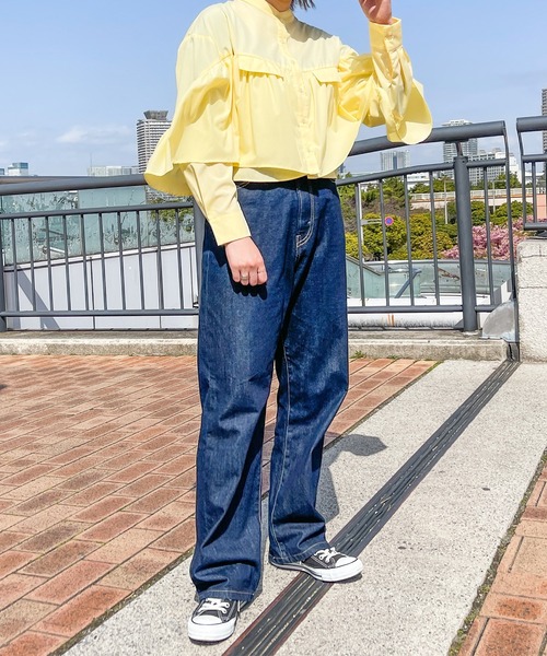 PairPair（ペアペア）の「ラッフルフリルシャツ（シャツ/ブラウス・レディース・オフホワイト/イエロー/ブルー系その他・フリー）」の14枚目の写真