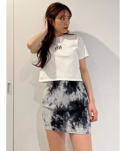 GYDA（ジェイダ）の「シャーリングタイトミニスカートライクショートパンツ（スカート・レディース・ブラック/その他1・FREE）」の3枚目の写真