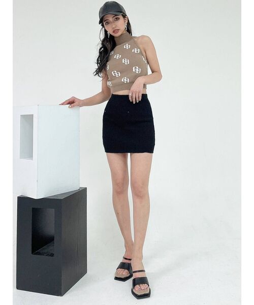 GYDA（ジェイダ）の「シャーリングタイトミニスカートライクショートパンツ（スカート・レディース・ブラック/その他1・FREE）」の12枚目の写真