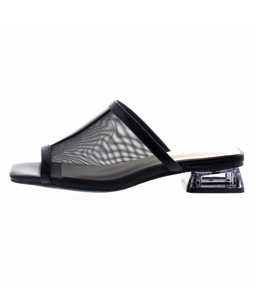 JELLY BEANS（ジェリービーンズ）の「シアーチュールクリアヒールサンダル(210-342)JELLY BEANS(ジェリービーンズ)（サンダル・レディース・アイボリー/ブラック/キャメル・LL/L/M/S）」の4枚目の写真