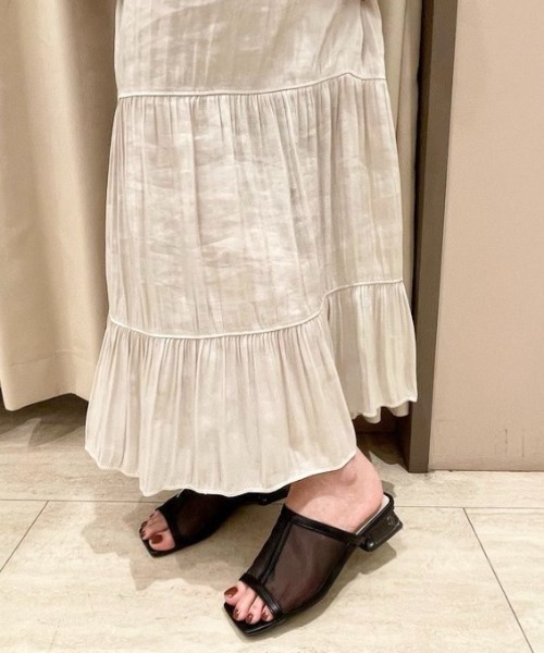 JELLY BEANS（ジェリービーンズ）の「シアーチュールクリアヒールサンダル(210-342)JELLY BEANS(ジェリービーンズ)（サンダル・レディース・アイボリー/ブラック/キャメル・LL/L/M/S）」の12枚目の写真