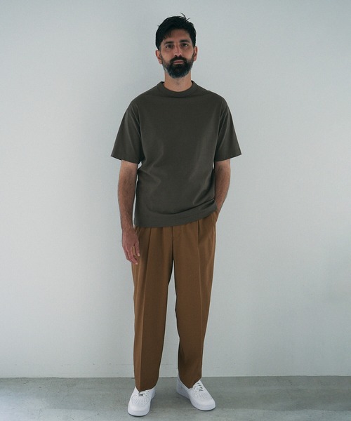 UNFIL（アンフィル）の「unfil | オーガニックコットン ショートスリーブTシャツ MEN（Tシャツ/カットソー・メンズ・ホワイト/ブラウン/アイボリー・4/5）」の3枚目の写真