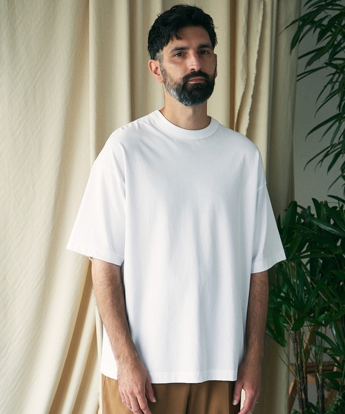 UNFIL（アンフィル）の「unfil | オーガニックコットン ショートスリーブTシャツ MEN（Tシャツ/カットソー・メンズ・ホワイト/ブラウン/アイボリー・4/5）」の2枚目の写真