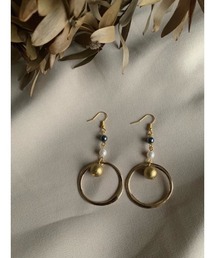 【CouleuR】3pearl× hoop ピアス