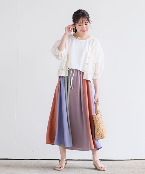 カラフルパッチワークドッキングワンピース（ワンピース）｜rps