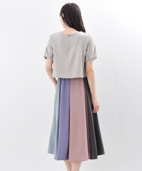 カラフルパッチワークドッキングワンピース（ワンピース）｜rps