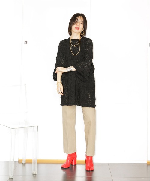 CITYSHOP(シティーショップ)の「LACE T-SHIRT3(Tシャツ/カットソー・レディース・ホワイト/ブラック・FREE)」の18枚目の写真