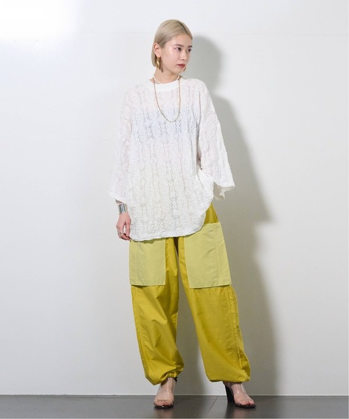 CITYSHOP(シティーショップ)の「LACE T-SHIRT3(Tシャツ/カットソー・レディース・ホワイト/ブラック・FREE)」の10枚目の写真