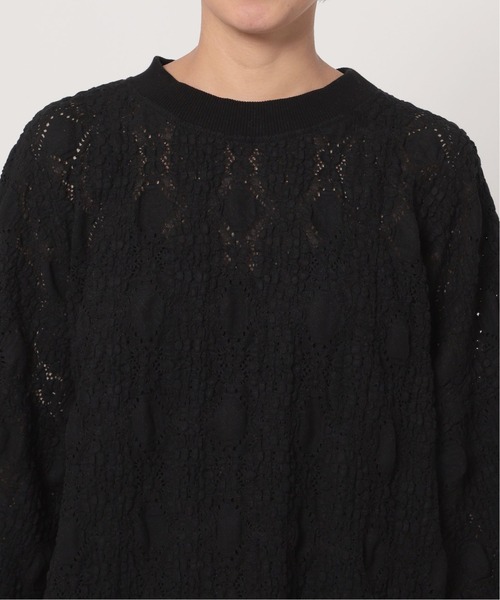 CITYSHOP(シティーショップ)の「LACE T-SHIRT3(Tシャツ/カットソー・レディース・ホワイト/ブラック・FREE)」の9枚目の写真
