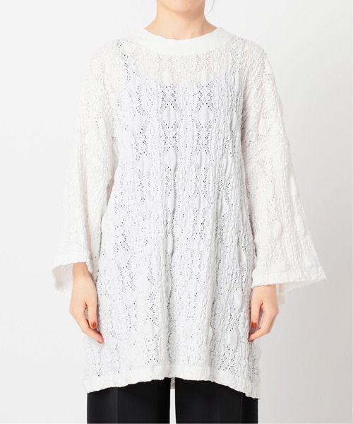 CITYSHOP(シティーショップ)の「LACE T-SHIRT3(Tシャツ/カットソー・レディース・ホワイト/ブラック・FREE)」の5枚目の写真