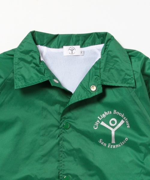 BEAMS（ビームス）の「◎CITY LIGHTS BOOK STORE×BEAMS / 別注 コーチジャケット（ナイロンジャケット・メンズ・ブラック/グリーン・MEDIUM/LARGE）」の14枚目の写真