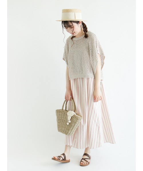 Samansa Mos2（サマンサ モスモス）の「前後着キャミワンピース（ワンピース・レディース・ブルー/カーキ/レッド/ネイビー・ﾌﾘ-）」の16枚目の写真