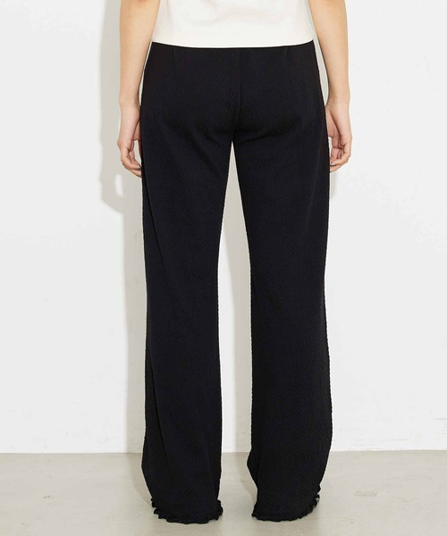 X-girl（エックスガール）の「LETTUCE EDGE EASY PANTS/ストレートシルエット ウエストゴムパンツ/カラーパンツ/イージーパンツ（その他パンツ・レディース・ライトグリーン/ピンク/ブラック・M/S）」の5枚目の写真