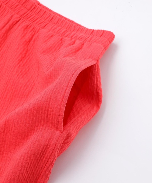 X-girl（エックスガール）の「LETTUCE EDGE EASY PANTS/ストレートシルエット ウエストゴムパンツ/カラーパンツ/イージーパンツ（その他パンツ・レディース・ライトグリーン/ピンク/ブラック・M/S）」の10枚目の写真