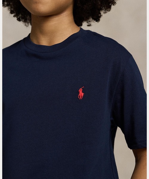 POLO RALPH LAUREN CHILDRENSWEAR(ポロ ラルフ ローレン チルドレンズウェア)の「コットン ジャージー クルーネック Tシャツ(Tシャツ/カットソー・キッズ・ネイビー系1・S/M/L/XL)」の5枚目の写真