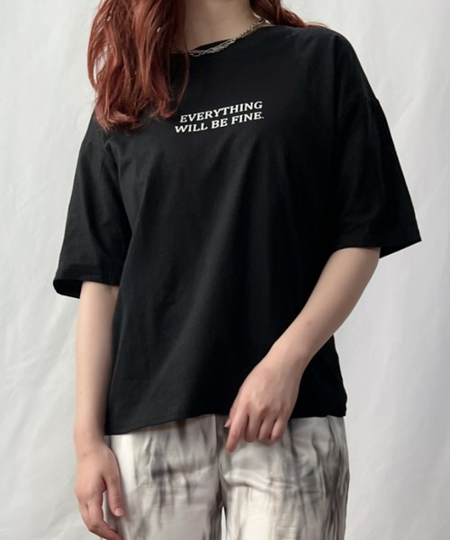 at12:03（アットイチニーゼロサン）の「カジュアルロゴ入り 英字レタリングTシャツ（Tシャツ/カットソー・レディース・ホワイト/ブラック/グレー/ピンク/イエロー・FREE）」の4枚目の写真