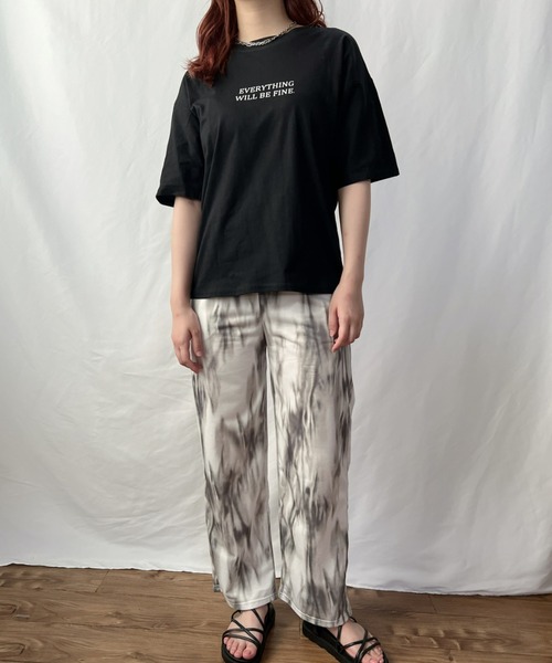 at12:03（アットイチニーゼロサン）の「カジュアルロゴ入り 英字レタリングTシャツ（Tシャツ/カットソー・レディース・ホワイト/ブラック/グレー/ピンク/イエロー・FREE）」の14枚目の写真