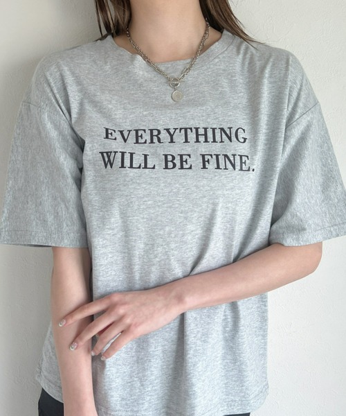 at12:03（アットイチニーゼロサン）の「カジュアルロゴ入り 英字レタリングTシャツ（Tシャツ/カットソー・レディース・ホワイト/ブラック/グレー/ピンク/イエロー・FREE）」の18枚目の写真