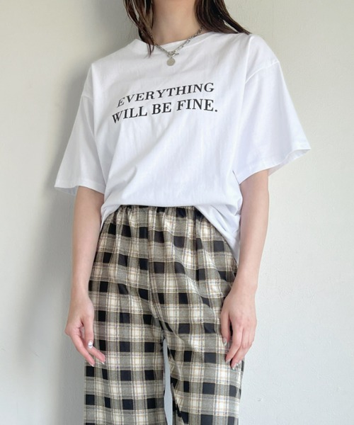 at12:03（アットイチニーゼロサン）の「カジュアルロゴ入り 英字レタリングTシャツ（Tシャツ/カットソー・レディース・ホワイト/ブラック/グレー/ピンク/イエロー・FREE）」の8枚目の写真