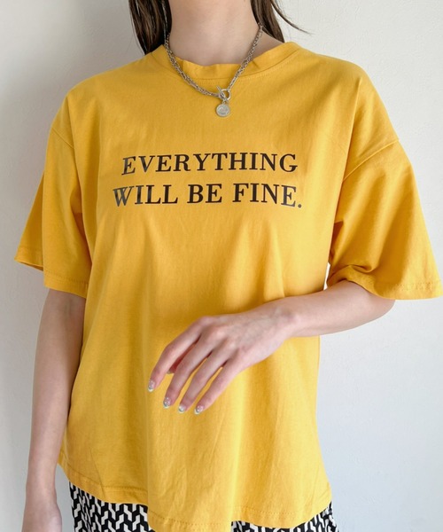 at12:03（アットイチニーゼロサン）の「カジュアルロゴ入り 英字レタリングTシャツ（Tシャツ/カットソー・レディース・ホワイト/ブラック/グレー/ピンク/イエロー・FREE）」の12枚目の写真